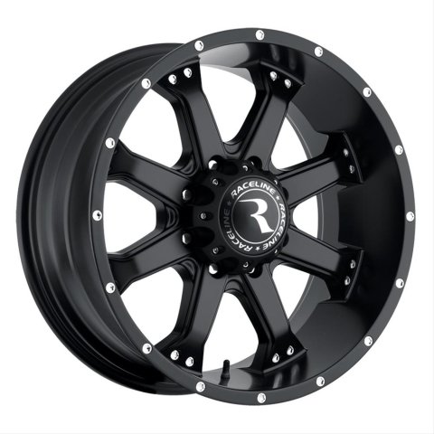 Raceline 991B Assault 18x9in / 5x127 BP / 25mm Offset / 78.1mm Bore - Satin Black Wheel