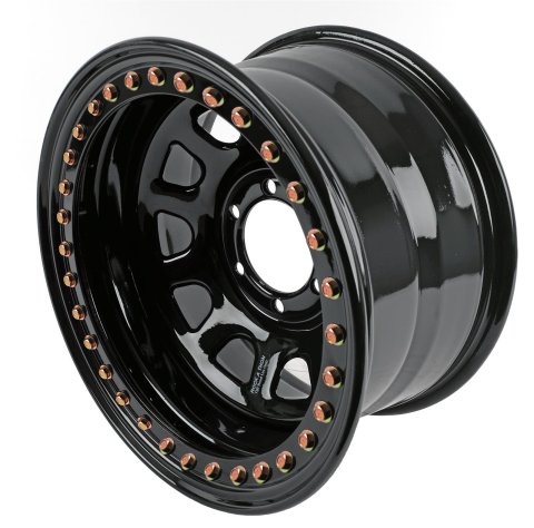 Raceline RT51 Daytona Rock 17x9in/6x139.7 BP/-38mm Offset/107.95mm Bore - Gloss Black Beadlock Wheel