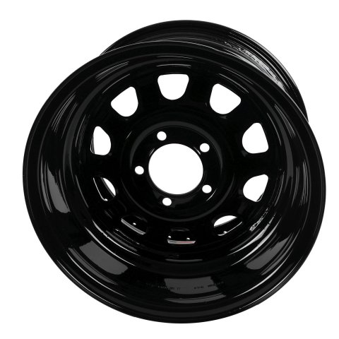 Raceline RT51 Daytona Rock 15x8in/5x114.3 BP/-19mm Offset/83.82mm Bore - Gloss Black Beadlock Wheel