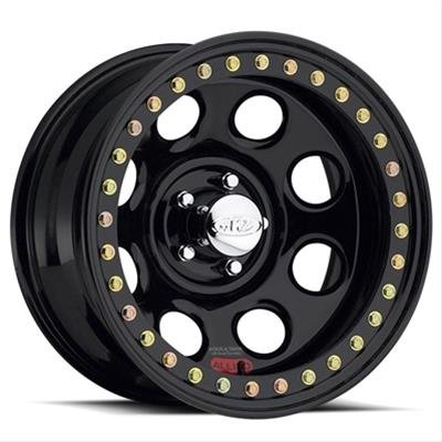 Raceline RT81 Rock 8 16x8in / 6x139.7 BP / -19mm Offset / 107.95mm Bore - Gloss Black Beadlock Wheel
