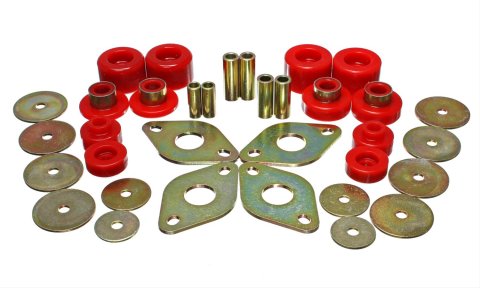 Energy Suspension 01-04 Toyota Pickup 2WD/4WD (Exc T-100/Tundra) Red Body Cab Mount Set