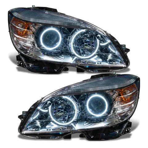Oracle 08-11 Mercedes Benz C-Class Pre-Assem. Headlights Chrome Housing- w/BC1 Controller