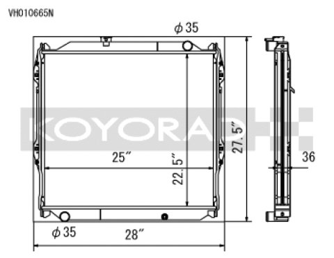 Koyo 96-02 Toyota 4Runner 2.7L / 3.4L w/ 5MT Radiator (Requires Cap PN SK-C13)