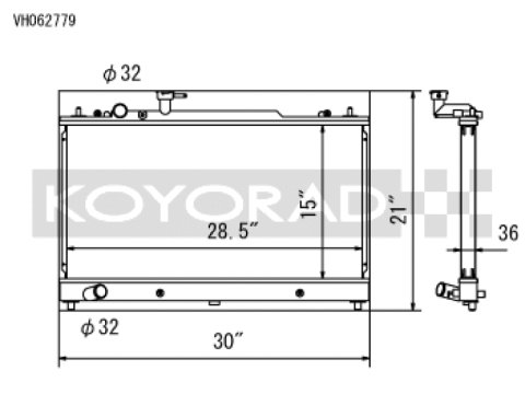 Koyo 06-08 Mazdaspeed 6 2.3L Turbo Radiator