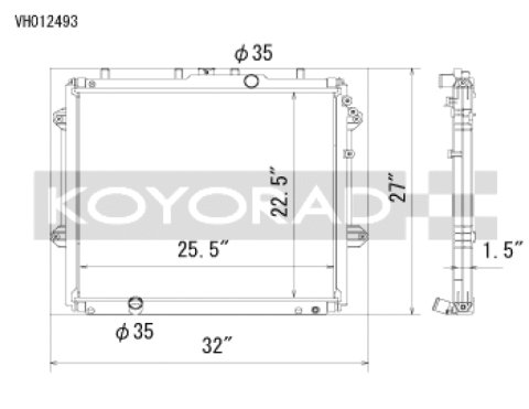 Koyo 10-20 Toyota 4Runner 4.0L V6 (5th Gen) Aluminum Radiator - Off-Road Use Only