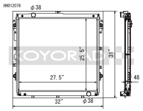 Koyo Toyota 10-13 Tundra 4.6L/07-13 Tundra 5.7L V8 (AT) Racing Radiator *Requires SK-C13*