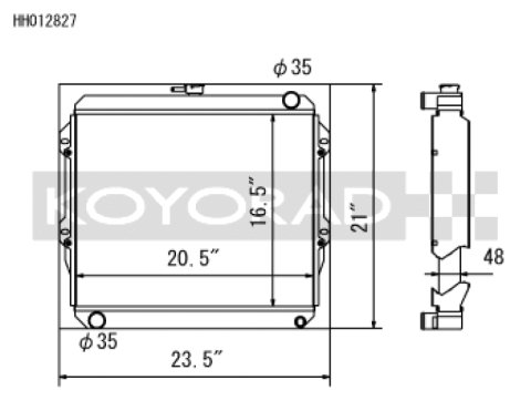 Koyo Toyota 84-95 Pickup 2WD/4WD/ 4Runner 2.4L I4 (22R/RE) MT Radiator *Will Not Fit 22RET*