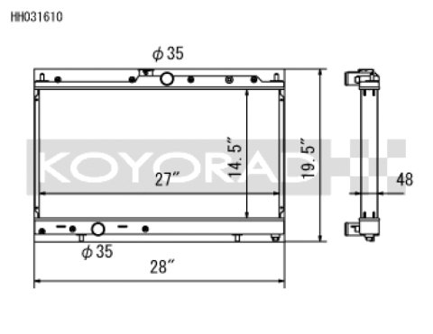 Koyo 03-07 Mitsubishi Evolution 8/9 2.0L Turbo (MT) Radiator