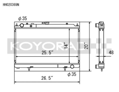 Koyo 95-02 Nissan Silvia S14/S15 2.0L Turbo Radiator