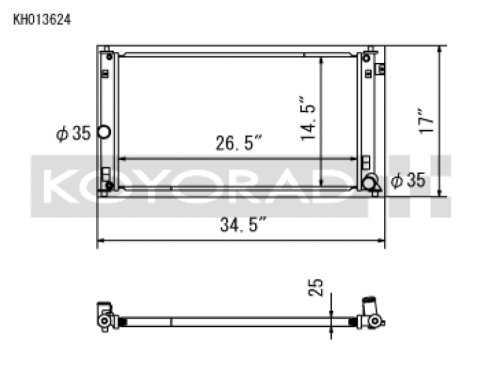 Koyo 2019 Toyota Corolla Hatchback 6MT and CVT (E210 Chassis) All Aluminum Radiator