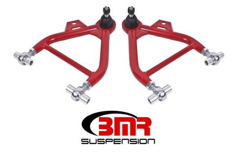 BMR 79-93 Fox Mustang Lower A-Arms (Coilover Only) w/ Adj. Rod End and STD. Ball Joint - Red