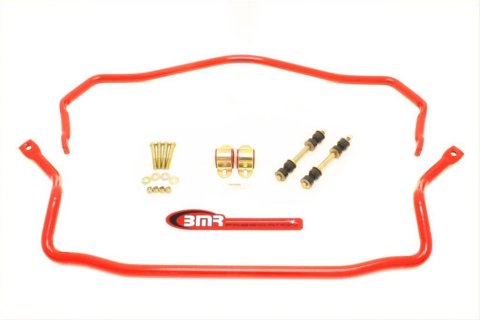 BMR 78-87 G-Body Front & Rear Sway Bar Kit w/ Bushings - Red
