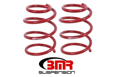 BMR 05-14 S197 Mustang GT Front Handling Version Lowering Springs - Red