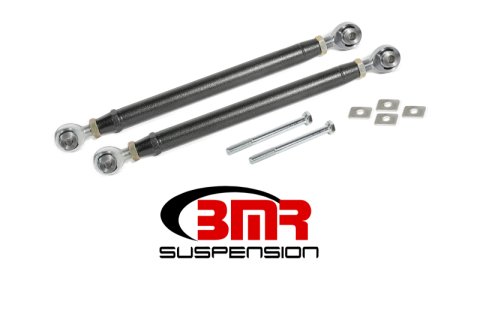BMR 16-17 6th Gen Camaro Rear Double Adj. Rod Ends Toe Rods - Black Hammertone