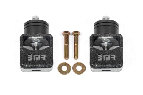 BMR Chevy SS and Pontiac G8 Motor Mount Kit (Solid Bushings) Black Hammertone