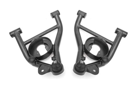 BMR 82-92 F-Body A-arms Lower DOM, Non-adj Delrin Bushings Spring Pocket - Black Hammertone