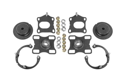 BMR 11- 14 Ford Mustang / Shelby GT500 Caster Camber Plates - Black Hammertone