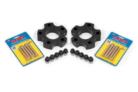 BMR 14-17 Chevrolet SS Wheel Spacer Kit Front 1.25in Wide 1/2-20 Stud Shank Lugs - Black Anodized