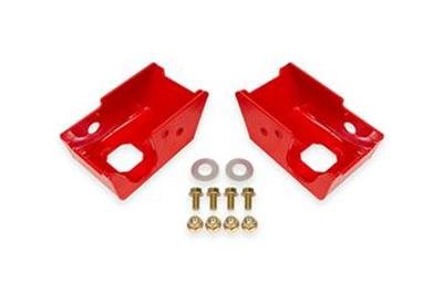 BMR 2021+ Ford Bronco (Exc. Bronco Sport) Rear Shock Mount Skid Plates - Red