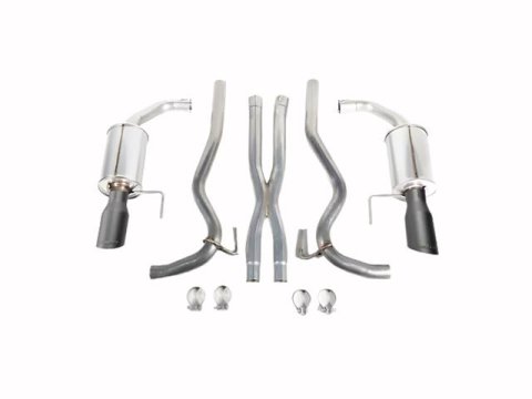 Roush 15-17 Mustang GT Black Tip Cat Back Exhaust