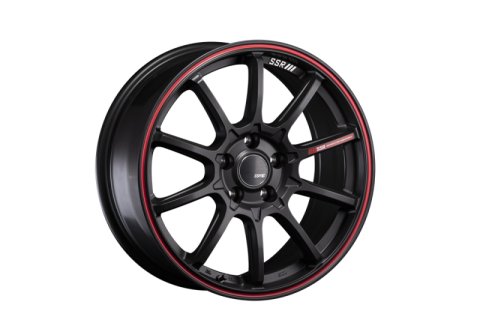 SSR GTV05 5x114.3 18x7.5 Offset 45 Flat Black w/ Red Line