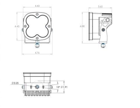Baja Designs XL Pro Series Wide Cornering Pattern LED Light Pods - Amber