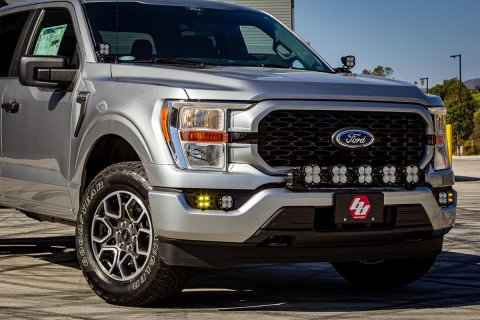 Baja Designs 2021+ Ford F150 Fog Pocket Kit SAE Amber Squadron Pro DC