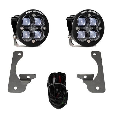 Baja Designs 07-18 Wrangler JK w/Premium OE Bumper Squadron R SAE Fog Pocket Kit