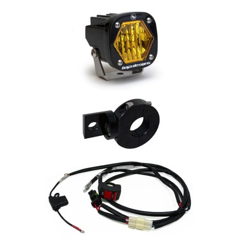 Baja Designs S1 Wide Cornering Electric Start Pit Bike LED Light - Amber