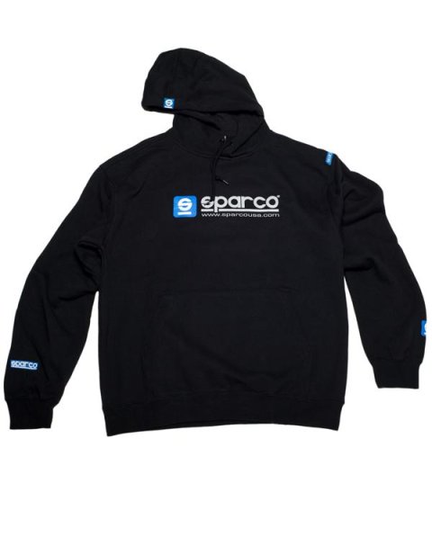 Sparco Sweatshirt Hooded WWW Blk Sml