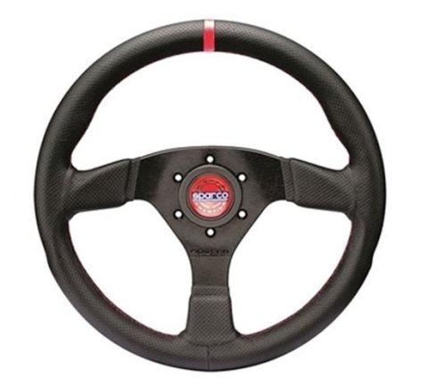 Sparco Steering Wheel R383 Leather Black/Black