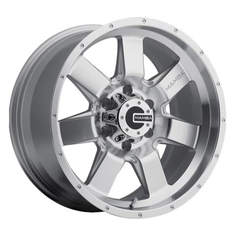 Mamba M14 18x9 6x139.7 ET12 Machined Face Silver / Drill Holes