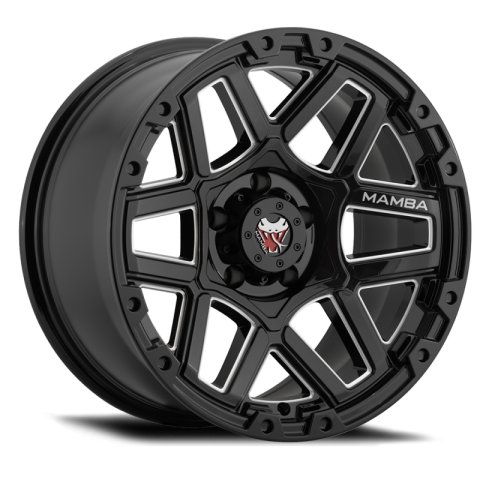 Mamba M23 18x9 5x127 ET12 Gloss Black w/ Machined Ball Cut