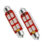 Oracle 44MM 6 LED 3-Chip Festoon Bulbs (Pair) - Red thumbnail 2