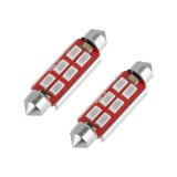 Oracle 44MM 6 LED 3-Chip Festoon Bulbs (Pair) - Red thumbnail 4