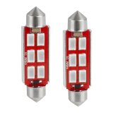 Oracle 44MM 6 LED 3-Chip Festoon Bulbs (Pair) - Red thumbnail 6