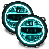 Oracle Jeep Wrangler JL/Gladiator JT RGB+W Headlight DRL Upgrade Kit - ColorSHIFT thumbnail 8
