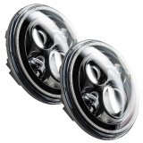 Oracle 7in High Powered LED Headlights - Black Bezel - White thumbnail 7