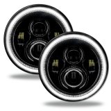 Oracle 7in High Powered LED Headlights - Black Bezel - White thumbnail 8