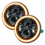 Oracle 07-18 Jeep Wrangler JK Switchback LED Halo Headlights - Amber/White - Switchback thumbnail 5