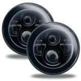 Oracle 7in High Powered LED Headlights - NO HALO - Black Bezel thumbnail 1