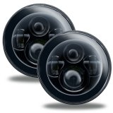 Oracle 7in High Powered LED Headlights - NO HALO - Black Bezel thumbnail 4