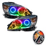 Oracle 0811 Mercedes Benz CClass PreAssembled Headlights Chrome Housing ColorSHIFT thumbnail 7
