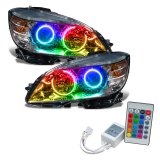 Oracle 08-11 Mercedes Benz C-Class Pre-Assembled Headlights Chrome - w/ Simple Controller thumbnail 8