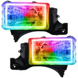 Oracle 94-02 Dodge Ram Pre-Assembled Halo Headlights - ColorSHIFT thumbnail 4