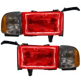 Oracle 94-02 Dodge Ram Pre-Assembled Halo Headlights - ColorSHIFT thumbnail 6