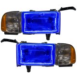 Oracle 94-02 Dodge Ram Pre-Assembled Halo Headlights - ColorSHIFT thumbnail 7
