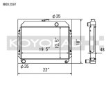 Koyo 70-74 Toyota Celica 1.6/2.0L I4 (MT) Radiator thumbnail 1