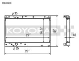 Koyo 97-00 Mitsubishi Evolution 4/5/6 Turbo (MT) Radiator *For use with 03-07 Evo Fan Shroud ONLY* thumbnail 1