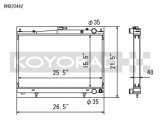Koyo 94-98 Nissan Skyline GT-R/GT-S 2.6L Turbo Radiator thumbnail 1